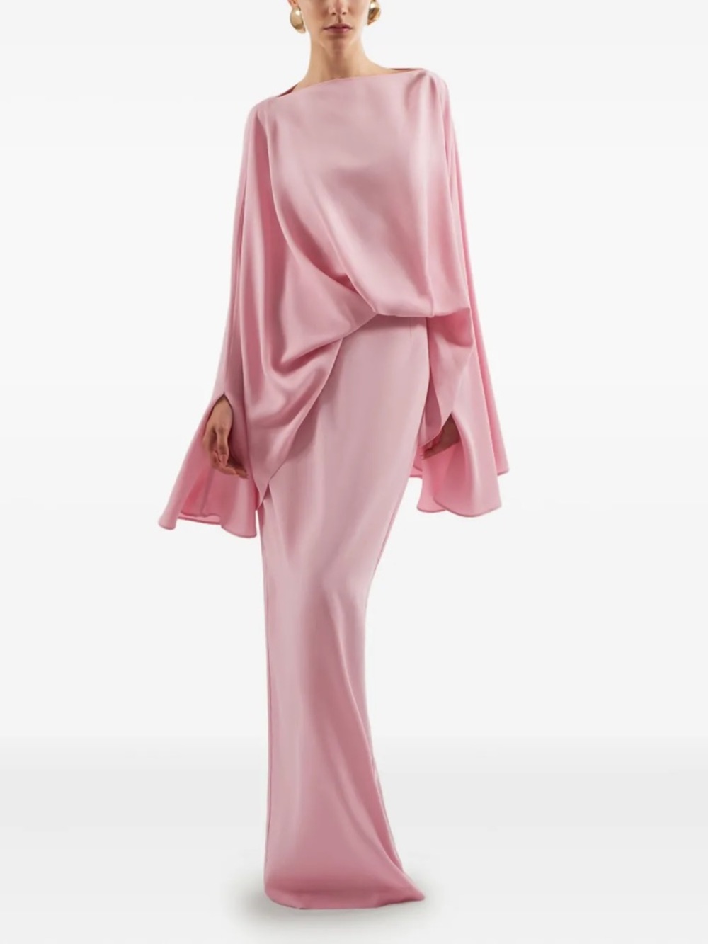 Pink Long-Sleeve Formal Eolia Gown Taller Marmo